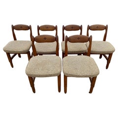 Set of 6 Guillerme et Chambron Dining Chairs