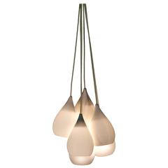 Drop One Pendant Lamp in Bone China Porcelain by Peter Bowles 