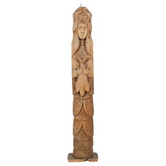 Large Celtic Norse Nordic Scandanavian Viking Wood Carved Folk Art Pagan Totem