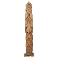 Large Celtic Norse Nordic Scandanavian Viking Wood Carved Folk Art Pagan Totem