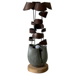 Vintage Studio-made Ceramic Brutalist Lamp
