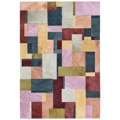 Sasha Bikoff X Art Hide Anpassbarer mehrfarbiger Pastell-Teppich aus Rindsleder XLarge
