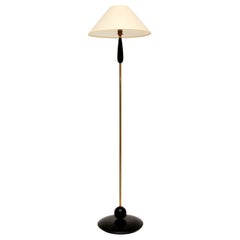 Vintage Brass and Ebonised Wood Floor Lamp