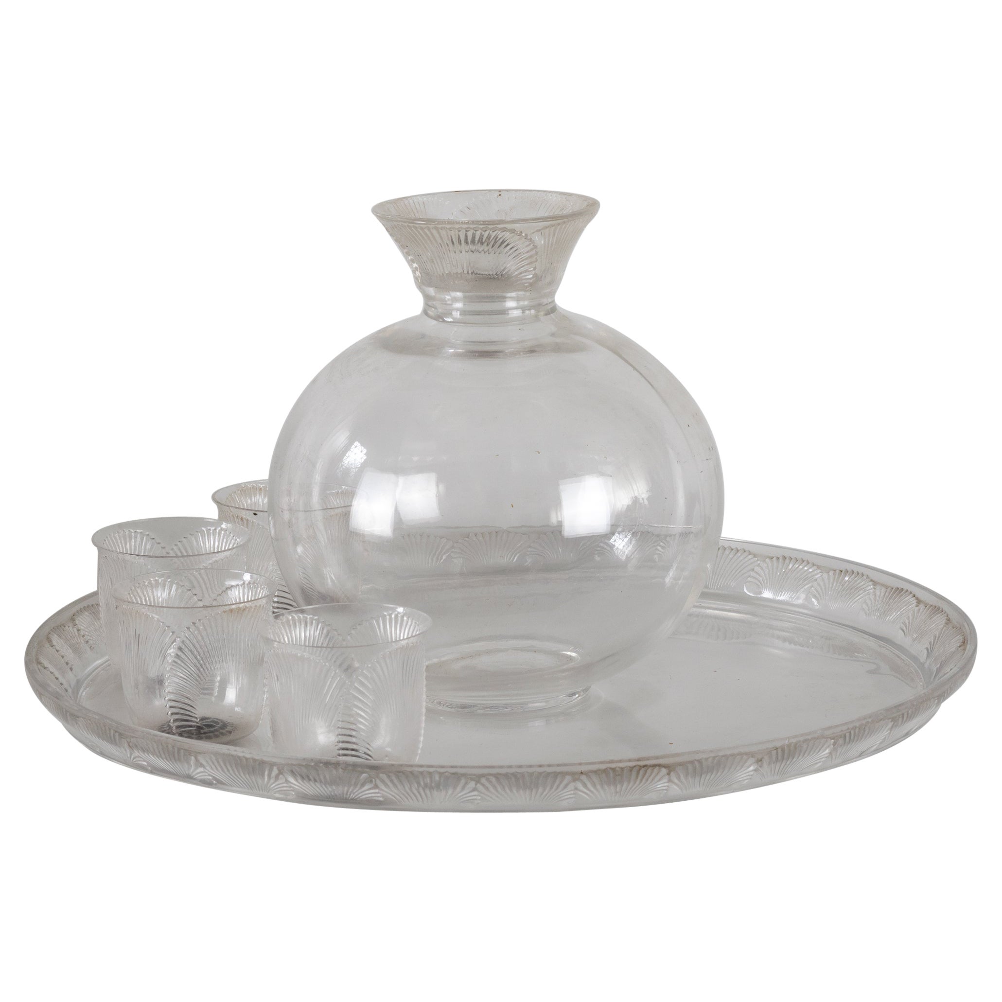 Coquelicot Drinks Service by Rene Lalique, 1930s For Sale