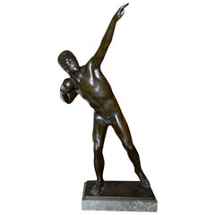 Alois Mayer Bronze "Shot Put" Sculpture
