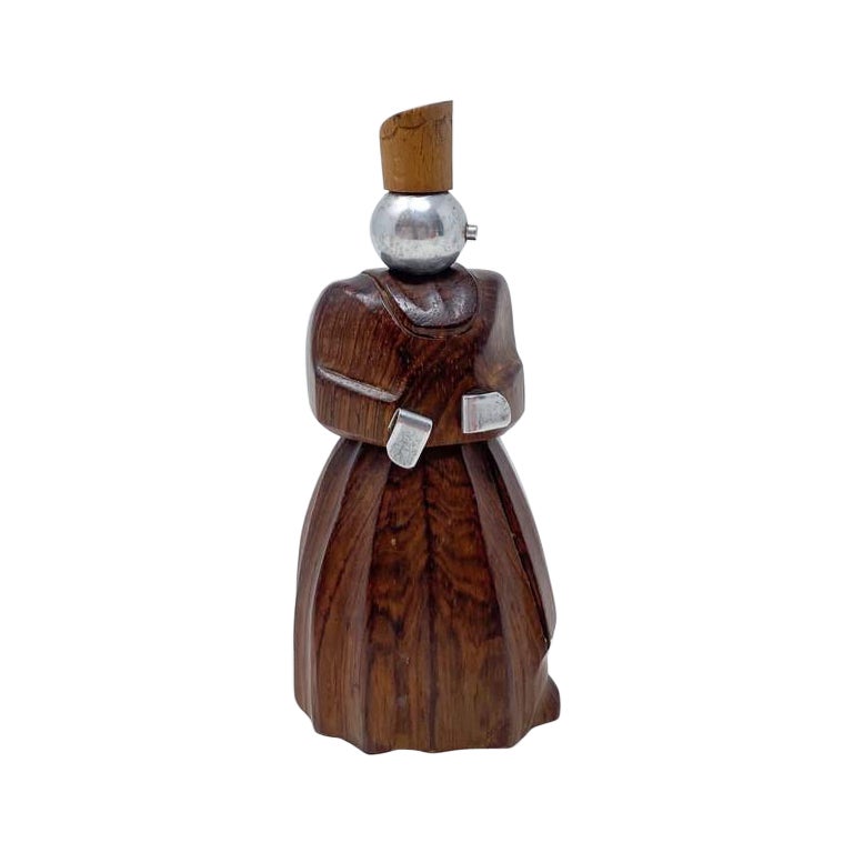 Mid-Century Modern Wood Pepper Mill by Peugeot, 1930s For Sale