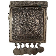 Porte-monnaie marocain en métal argenté