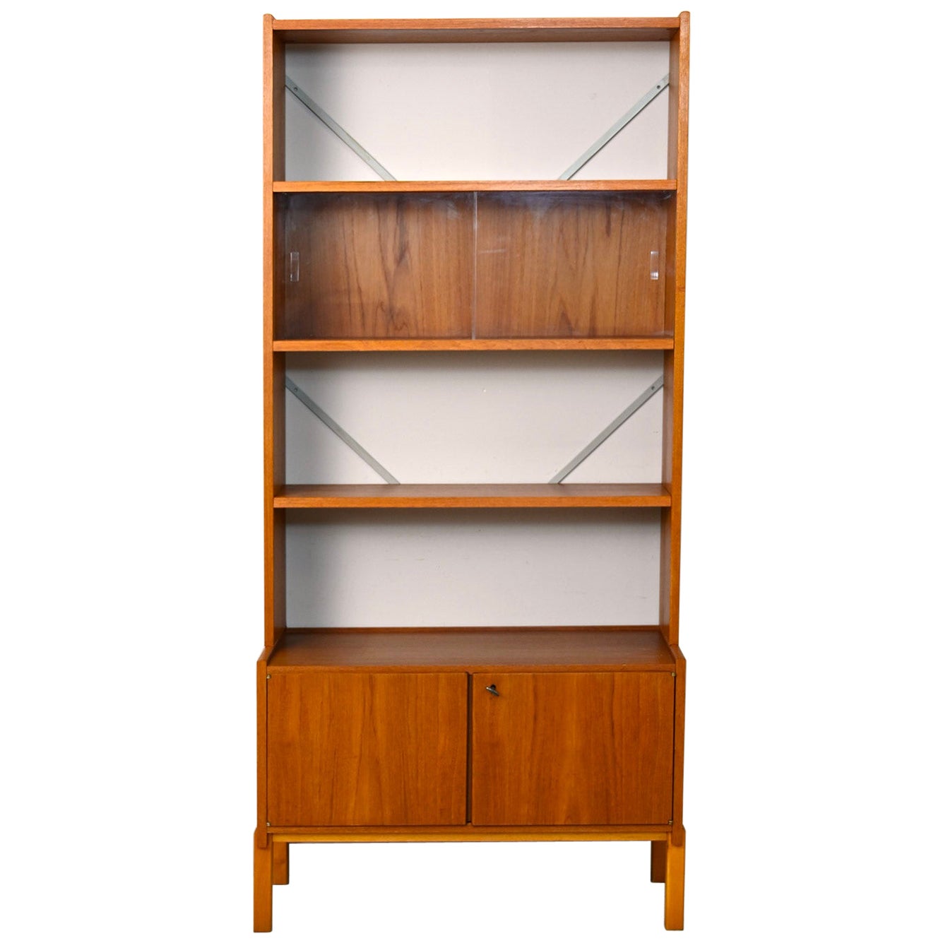 1960s teak cabinet with display cabinet