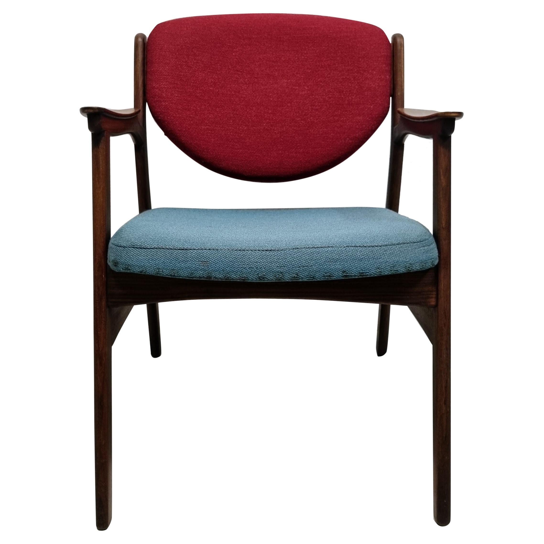 Mid century armchair in teak and rosewood
