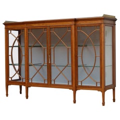 Antique Superb Edwardian Mahogany and Inlaid Display Cabinet