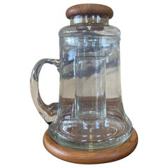 Retro Pitcher With Teak Base and Lid