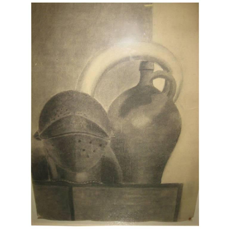 Drawing Still Life: Jug and Helmet by Beeldens, 1935