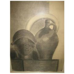 Drawing Still Life: Jug and Helmet by Beeldens, 1935