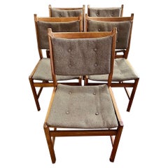 Set of 5 Oak Slatted Dining Chairs by Kurt Østervig for KP Mobler