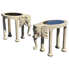 1980s Elephant Side Tables By Marge Carson