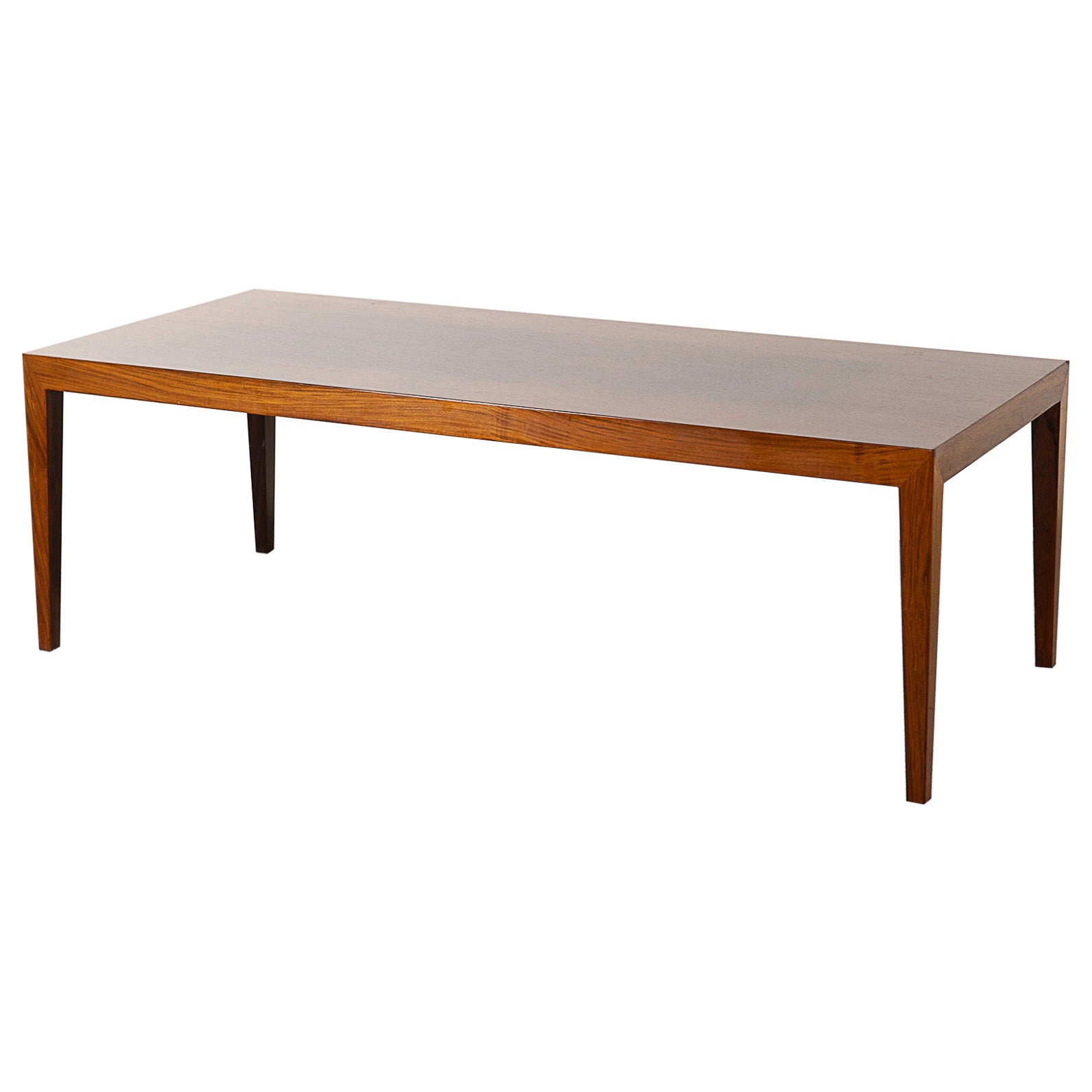 Scandinavian Rosewood Coffee Table by Haslev For Sale