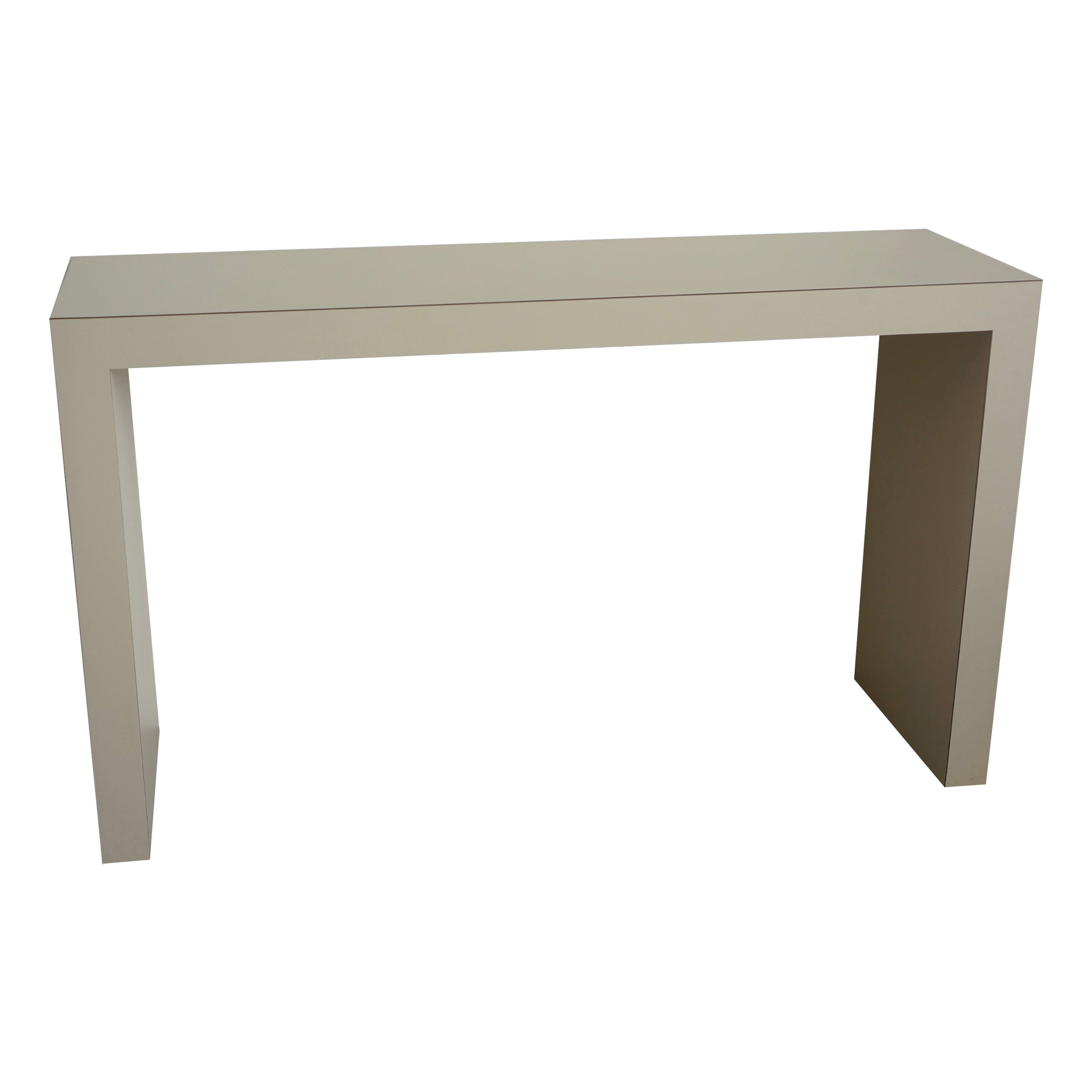 Laminated Off White Formica Console Table 