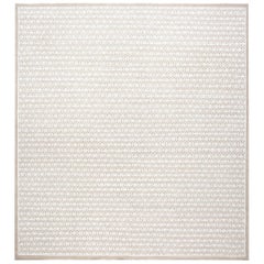 Contemporary Oriental Inspired Beige and White Rug by Doris Leslie Blau