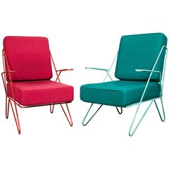Modern Pair of Easy Chairs by Raoul Guys, 1954
