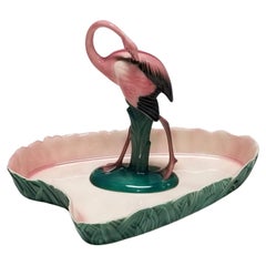 Flamingo Statue with Pond by Will-George, A California Pottery Co