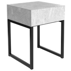 Spring Bedside Table With Drawer White by Fabrizio Contaldo