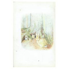 Original Antique Peter Rabbit Print After Beatrix Potter. C.1920