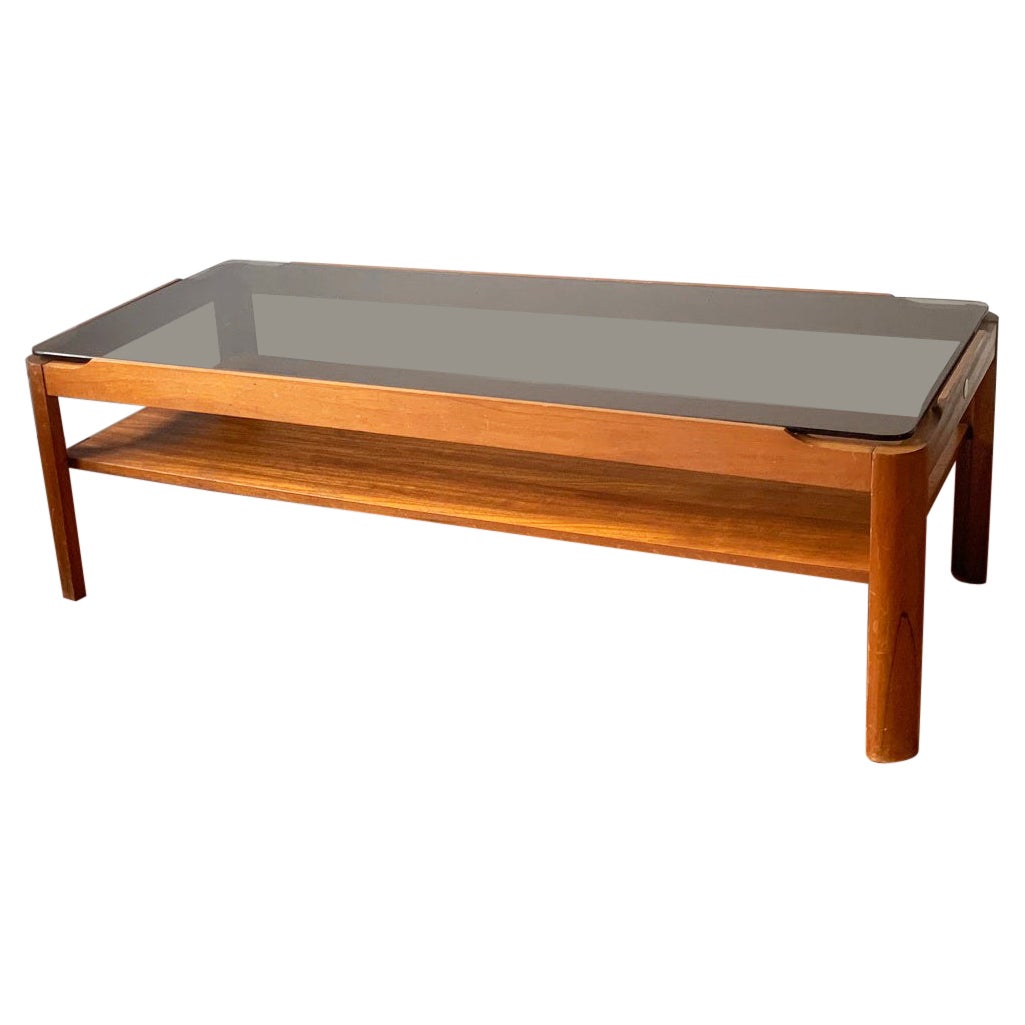 1960’s mid century solid teak coffee table by Myer For Sale