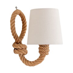 Vintage French Rope Sconce by Audoux Minet