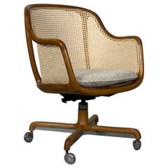 Retro Caned Desk Chair by Ward Bennett