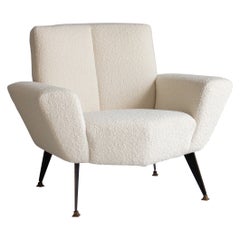 Armchair by Lenzi for Studio Tecnico a.p.a. In Cream Boucle