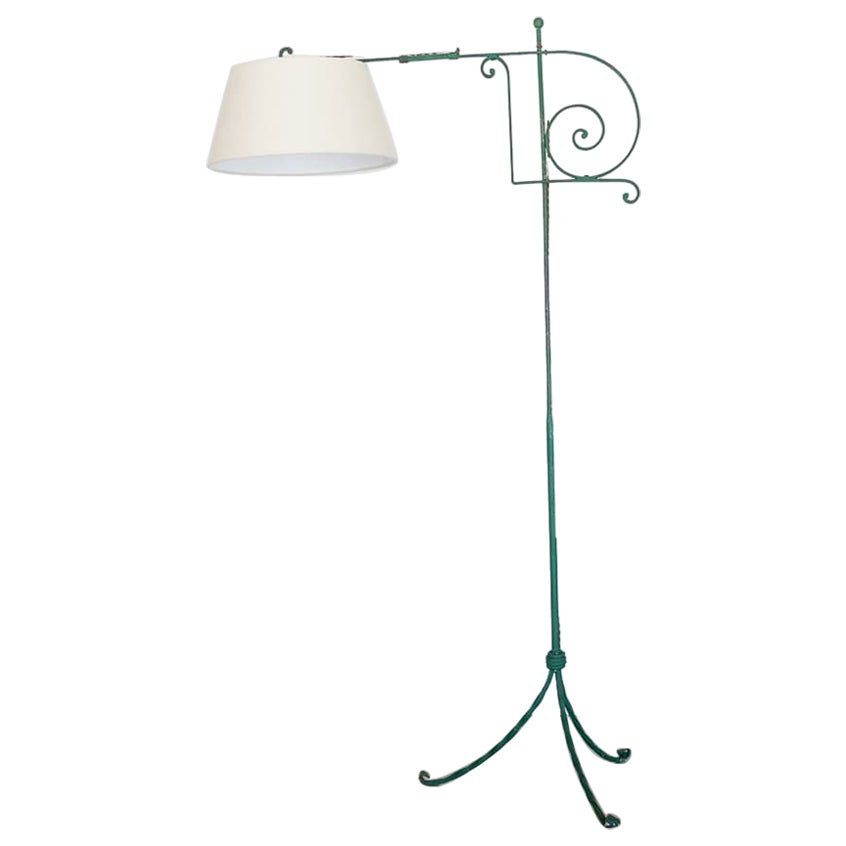 French Painted Iron Floor Lamp