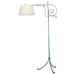 Retro French Painted Iron Floor Lamp