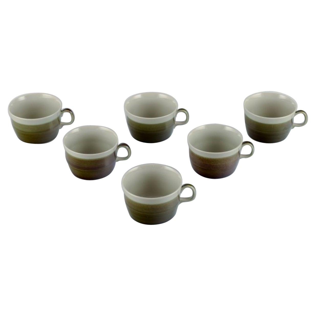 Marianne Westman for Rörstrand. "Maya", set of six coffee cups in stoneware For Sale