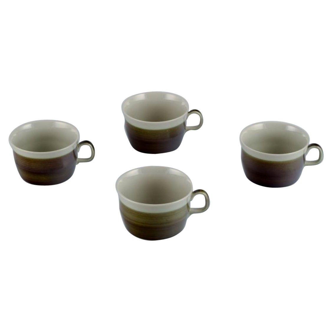 Marianne Westman for Rörstrand, "Maya" set of four coffee cups in stoneware For Sale