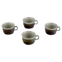 Retro Marianne Westman for Rörstrand, "Maya" set of four coffee cups in stoneware
