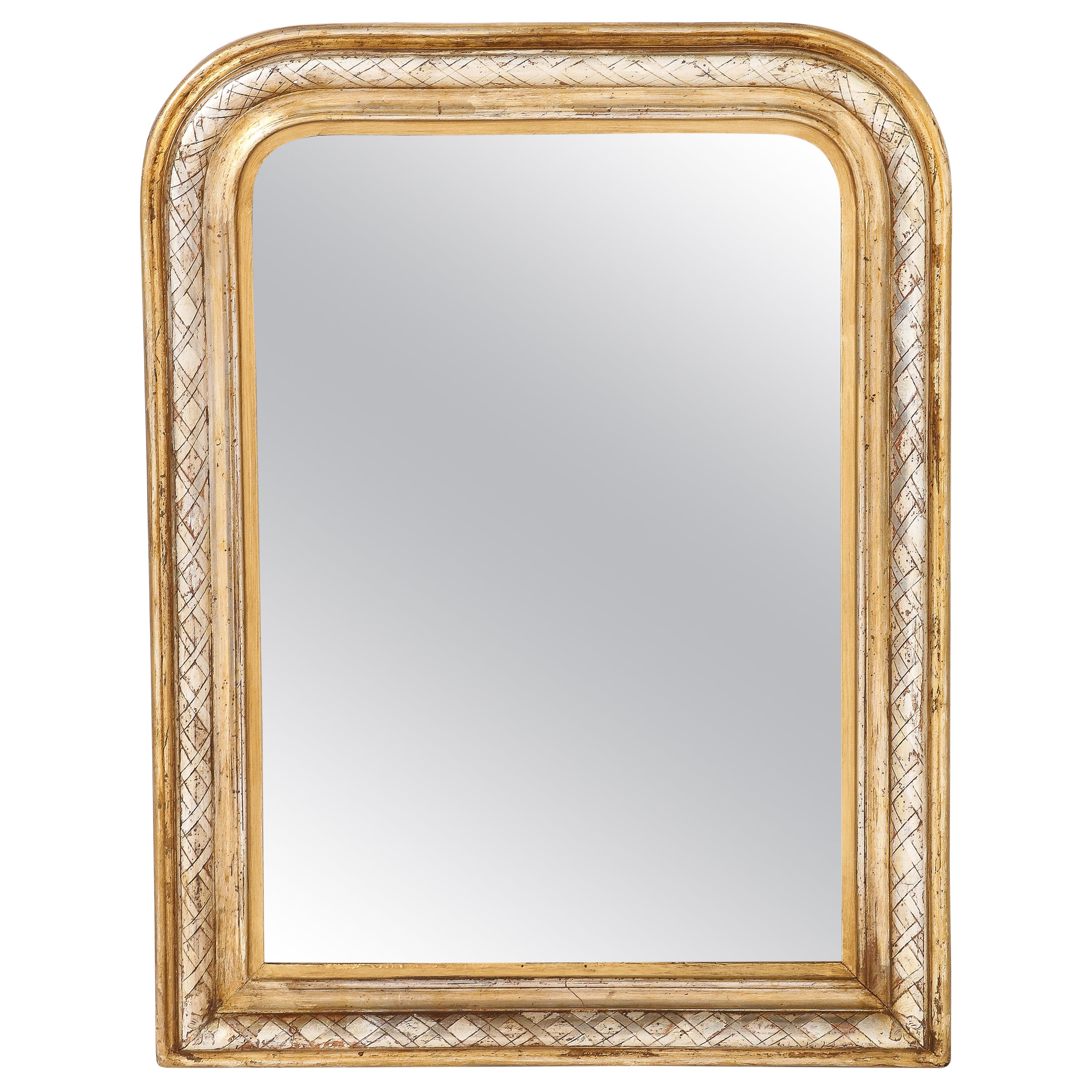 French 19th Century Gilded and Carved Wall Mirror, France, circa 1850 For Sale