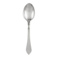 Vintage Georg Jensen Continental Sterling Silver Dessert Spoon 021