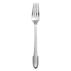 Vintage Georg Jensen Beaded Sterling Silver Luncheon/Salad Fork 022