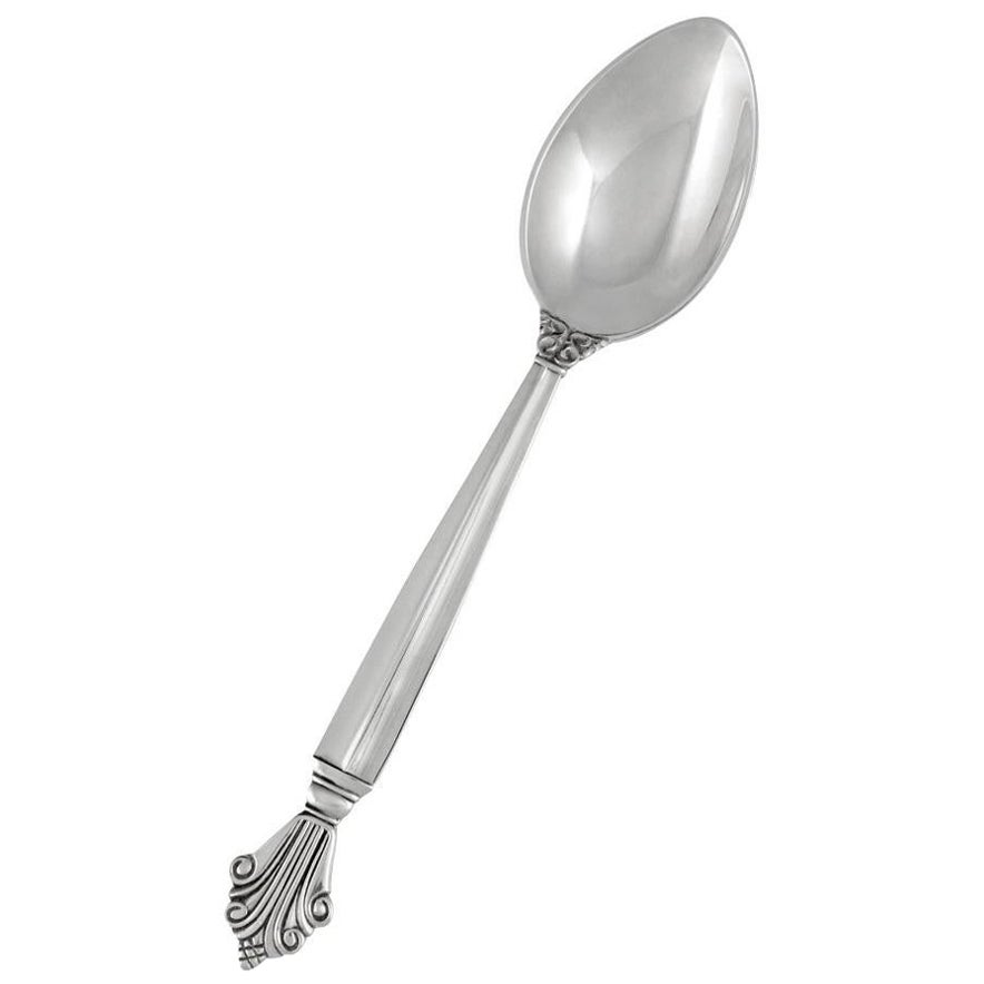 Georg Jensen Acanthus Sterling Silver Small Teaspoon 033 For Sale