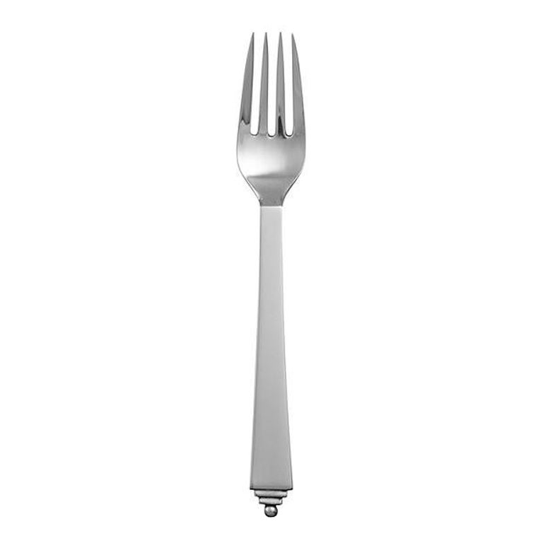 Georg Jensen Pyramid Sterling Silver Luncheon/Salad Fork 022 For Sale