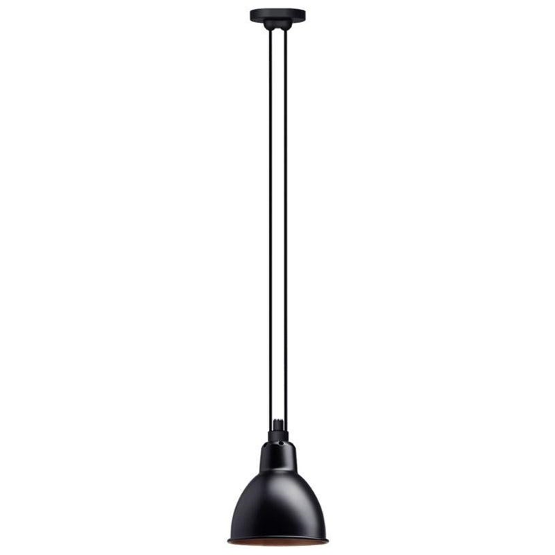 DCW Editions Les Acrobates Nº322 Large Round Pendant Lamp in Black Copper Shade