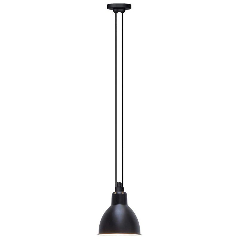 DCW Editions Les Acrobates Nº322 Large Round Pendant Lamp in Black Shade For Sale