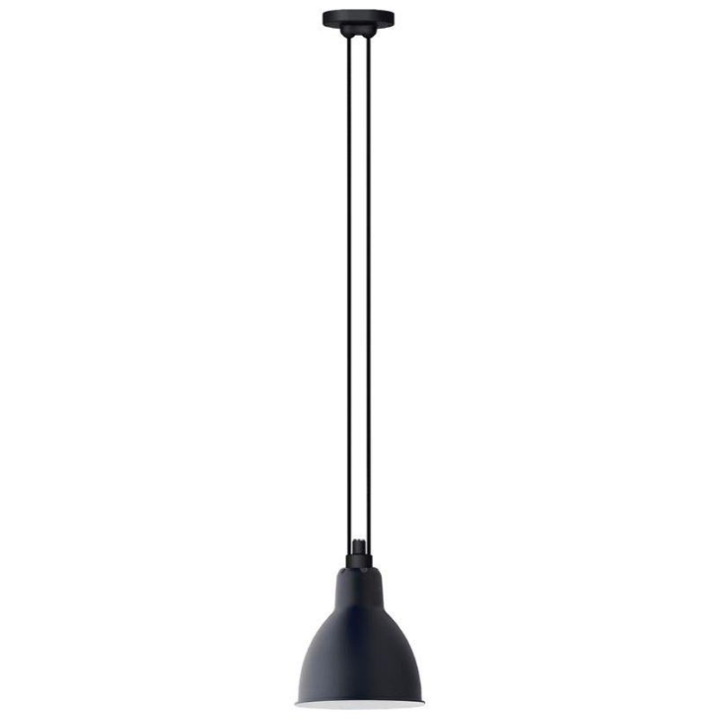 DCW Editions Les Acrobates Nº322 Large Round Pendant Lamp in Blue Shade For Sale
