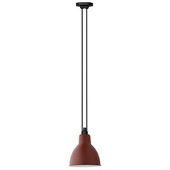 DCW Editions Les Acrobates Nº322 Grande lampe suspendue ronde avec abat-jour rouge