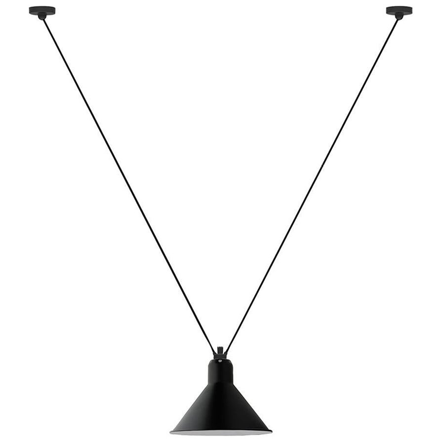 DCW Editions Les Acrobates N°323 Large Conic Pendant Lamp in Black Shade
