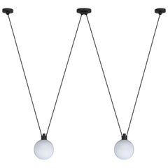 DCW Editions Les Acrobates N°324 Pendant Lamp in Black Arm and Small Glassball