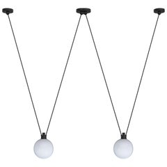 DCW Editions Les Acrobates N°324 Pendant Lamp in Black Arm and Small Glassball