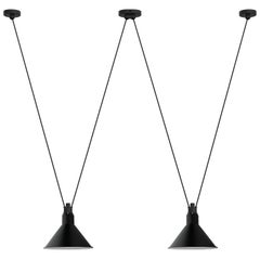 DCW Editions Les Acrobates N°324 Lámpara colgante cónica grande con pantalla negra