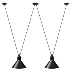 DCW Editions Les Acrobates N°324 Lampe pendante conique XL avec abat-jour noir