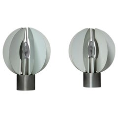Vintage Pair of Night Stand Italian 70s Table Lamps